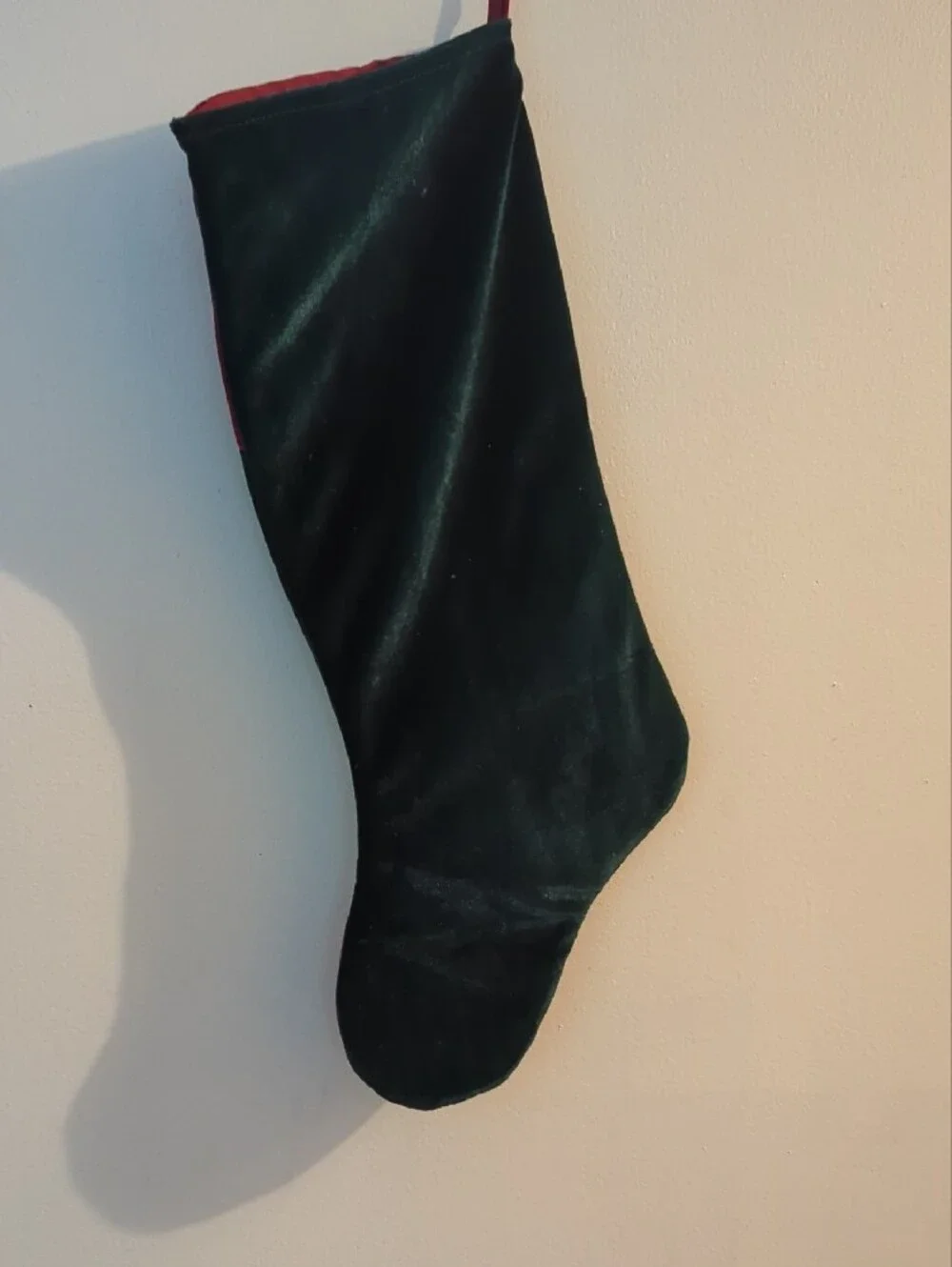 Red and Green Santa & Snowman Holiday Stocking -